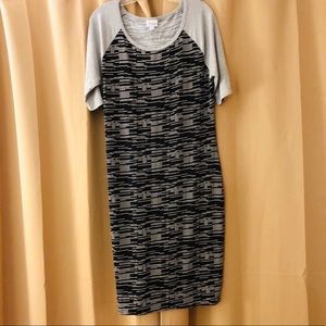 EUC Julia XL LuLaRoe Black White Gray